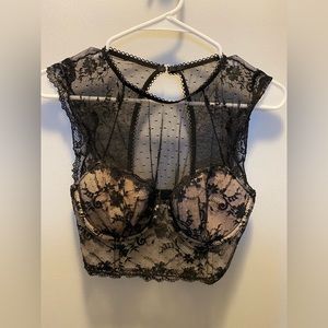 Victoria Secret Sexy lace/mesh crop top/bralette.